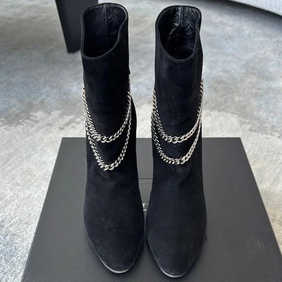 Like New - Saint Laurent Paris Boots - Black Suede - Picture 3 of 9